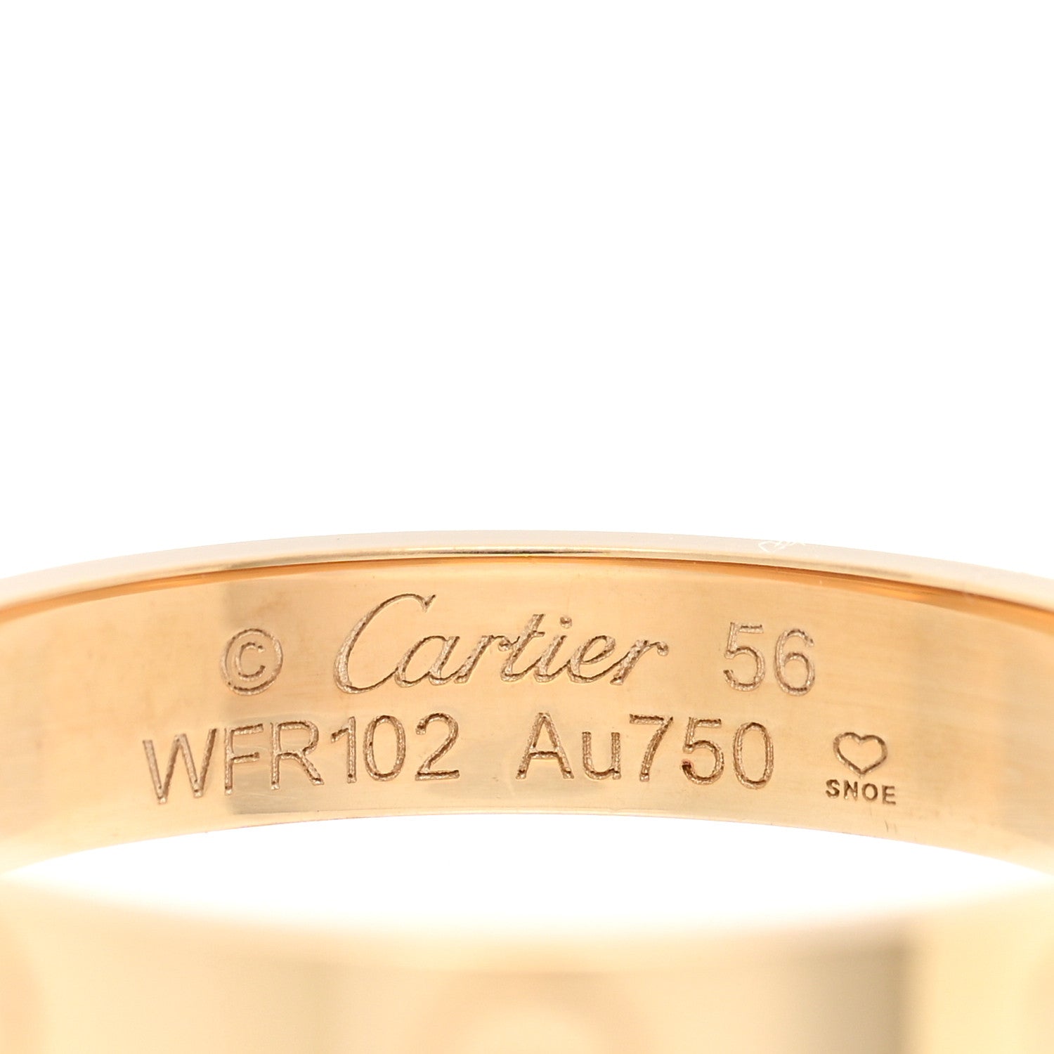 Cartier 18K Yellow Gold 3.5mm LOVE Wedding Band Ring 56 7.5 4 of 5