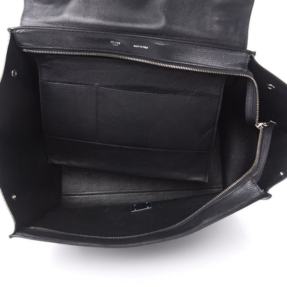 Celine Drummed Calfskin Suede Large Trapeze Black 5 of 16