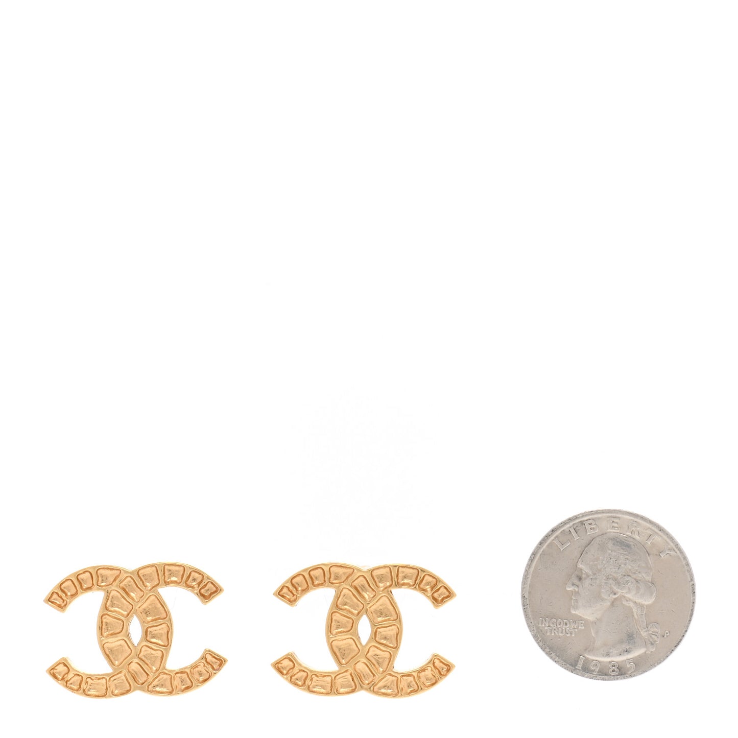 Metal Along The Nile CC Earrings Gold