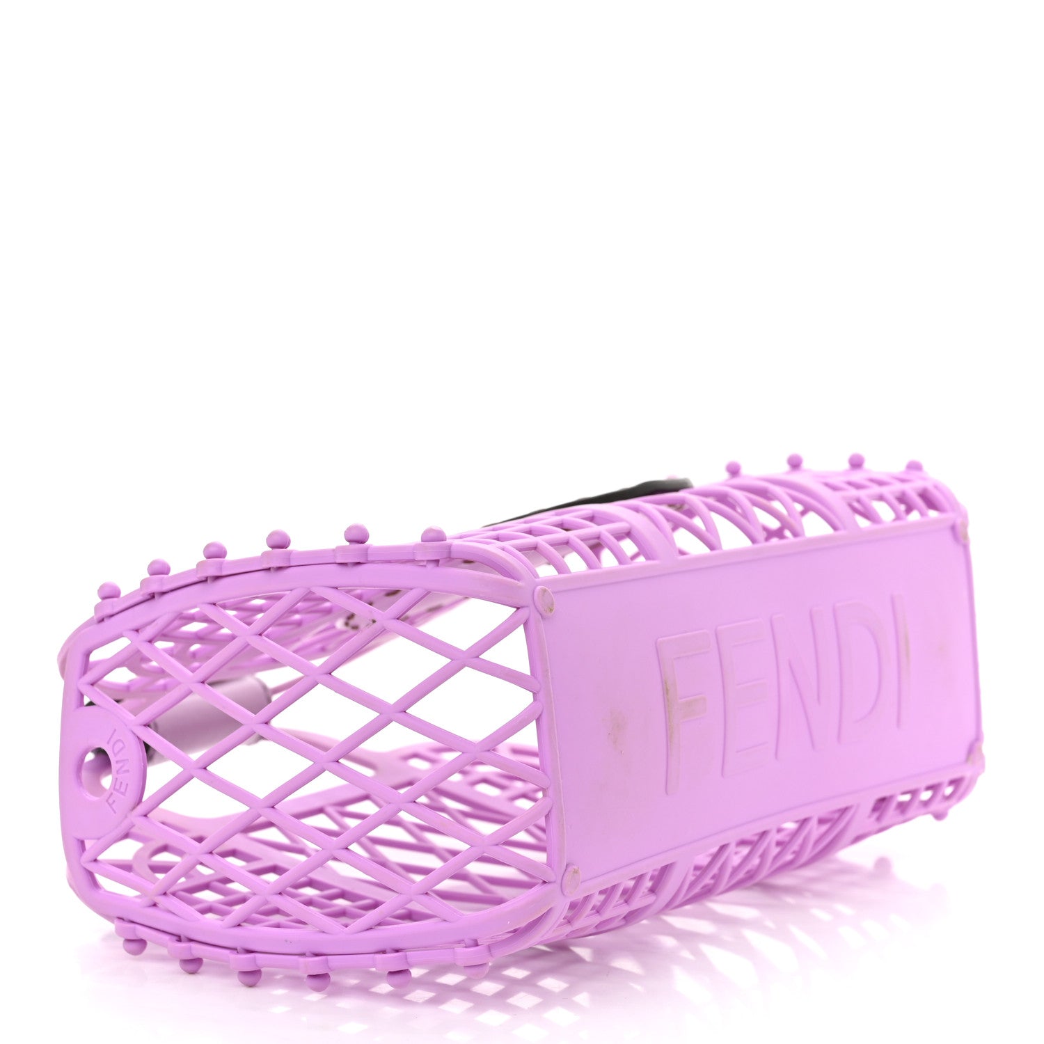 Fendi Recycled Plastic Vitello Liberty Matte Small Fendi Basket Violetta 4 of 15