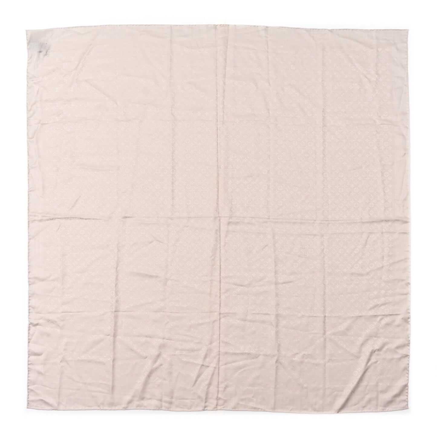 Wool Silk Monogram Evermore Shawl Creme