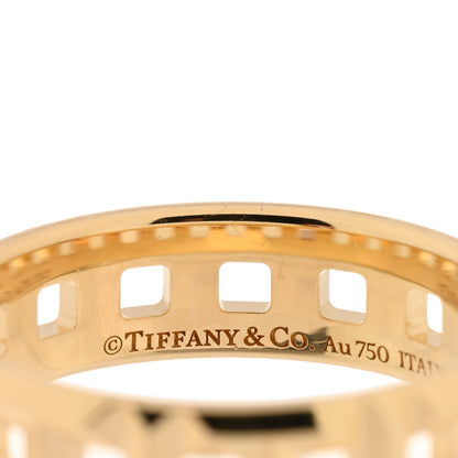 Tiffany 18K Yellow Gold Wide T True Ring 54 7 4 of 5