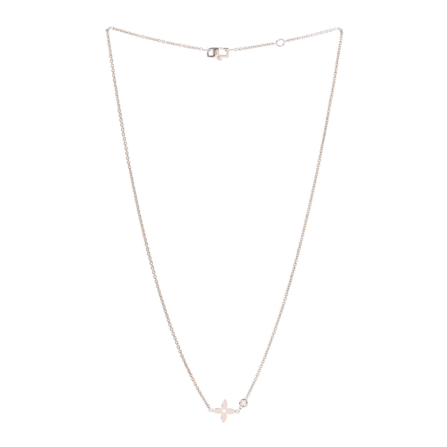 18K Pink Gold Diamond Idylle Blossom Pendant Necklace
