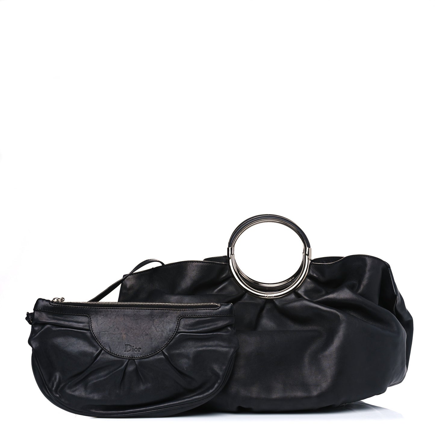 Smooth Calfskin Soft Babe Shopping Tote Black