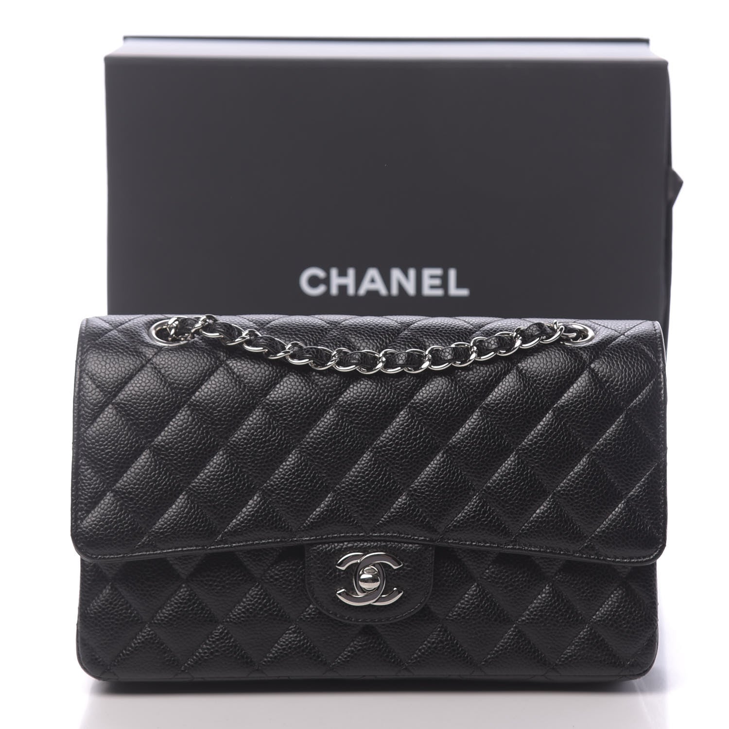 Chanel Caviar Quilted Medium Double Flap Black 12 of 12
