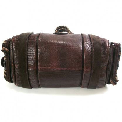 Chloe Calfskin Suede Silverado Shoulder Bag Bordeaux 4 of 13