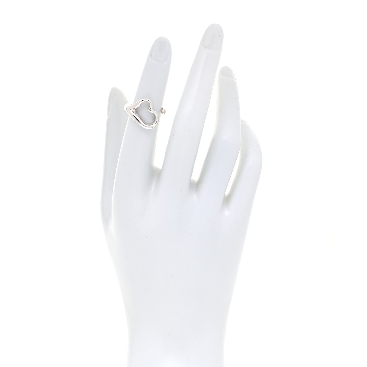 Sterling Silver Elsa Peretti Open Heart Ring 49 5