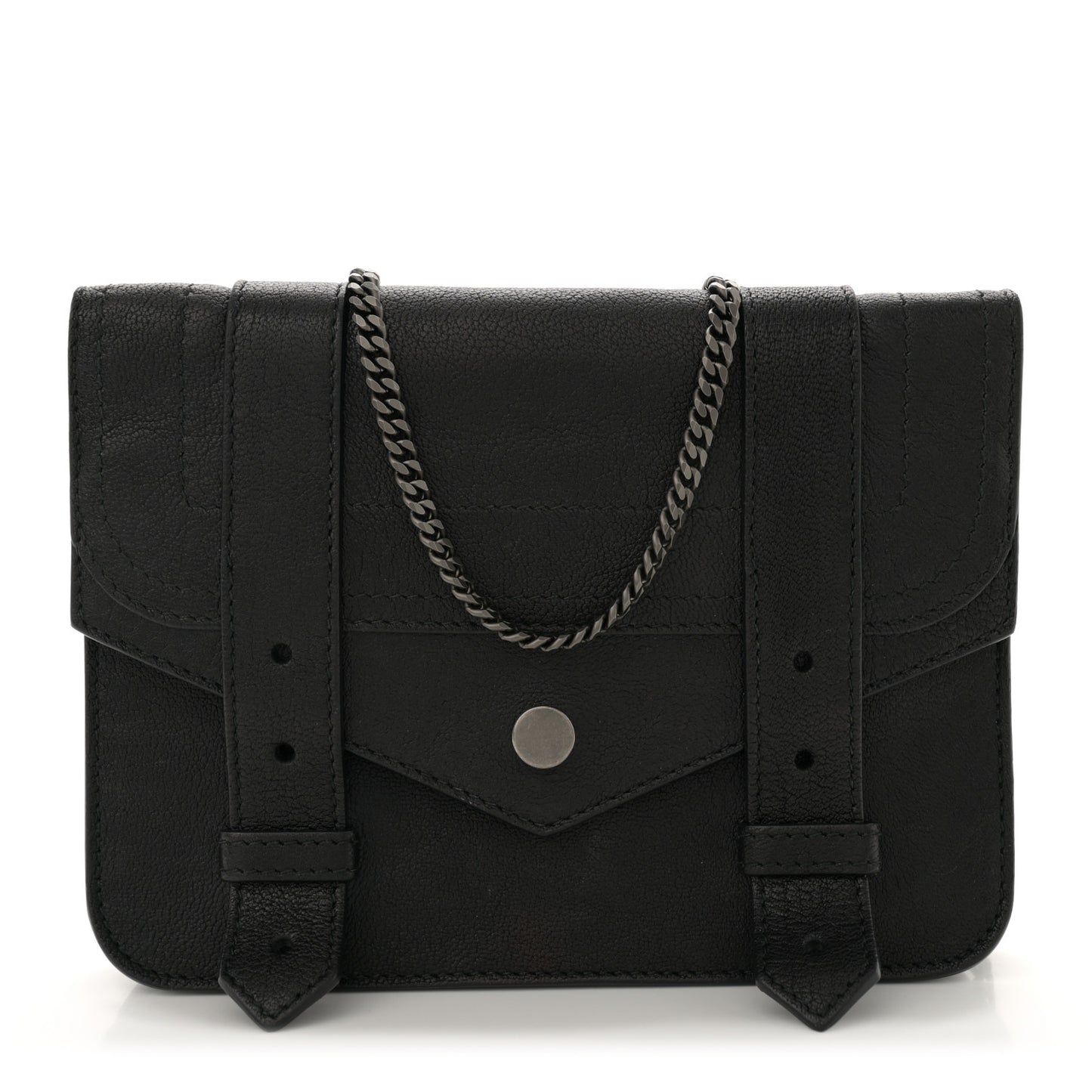 Lambskin Large PS1 Chain Wallet Black