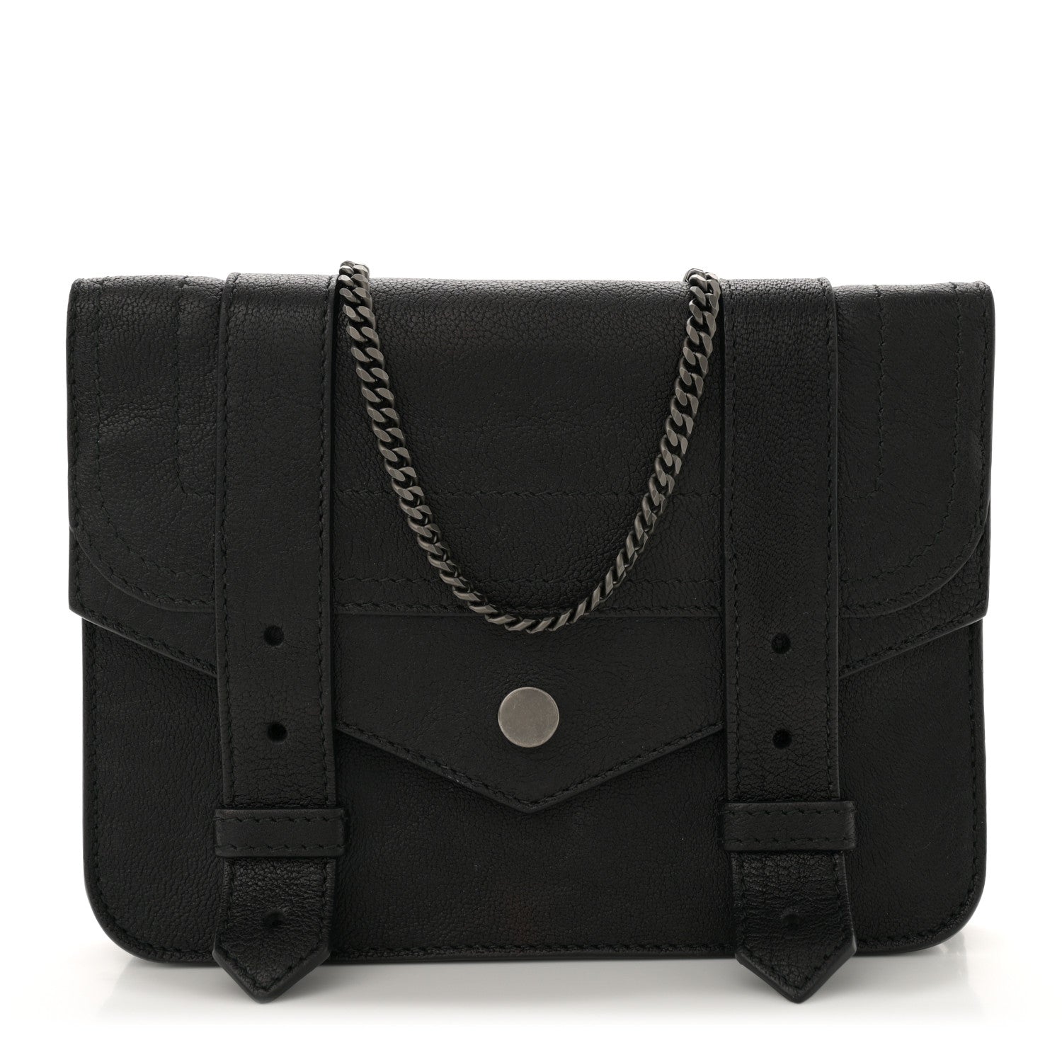 Proenza Schouler Lambskin Large PS1 Chain Wallet Black 1 of 11
