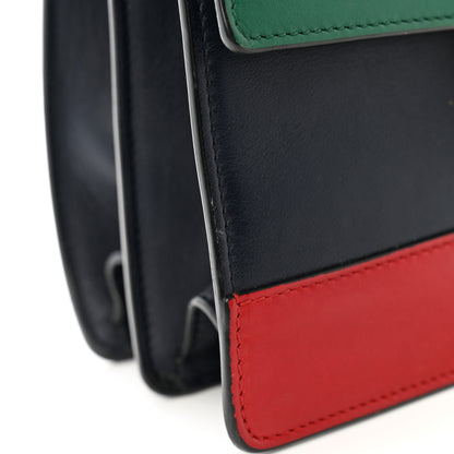 Gucci Moon Calfskin Bamboo Web Medium Dionysus Top Handle Bag Blue Emerald Hibiscus Red 14 of 16