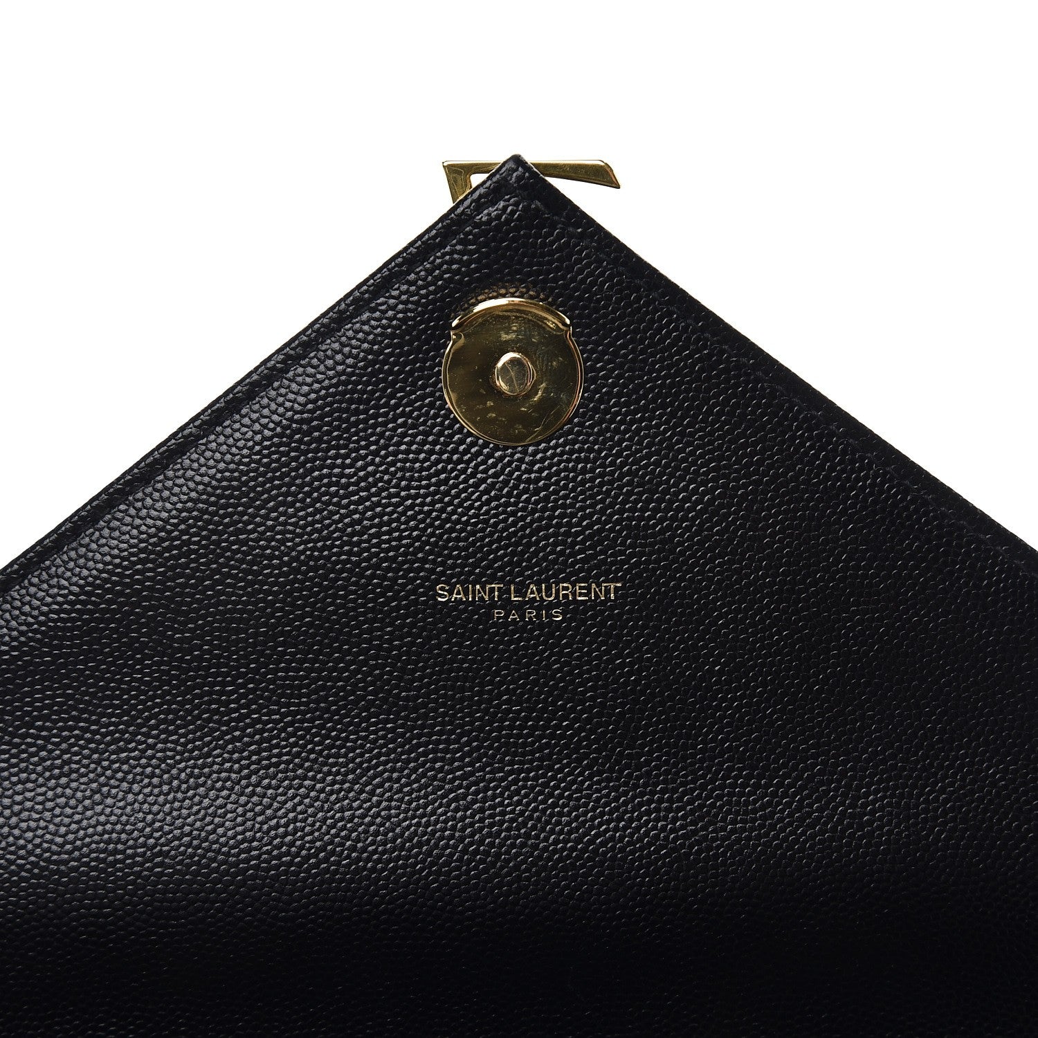 Saint Laurent Grain De Poudre Matelasse Chevron Large Monogram Satchel Black 8 of 8