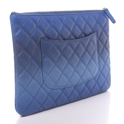 Chanel Caviar Ombre Medium Cosmetic Case Blue 3 of 7