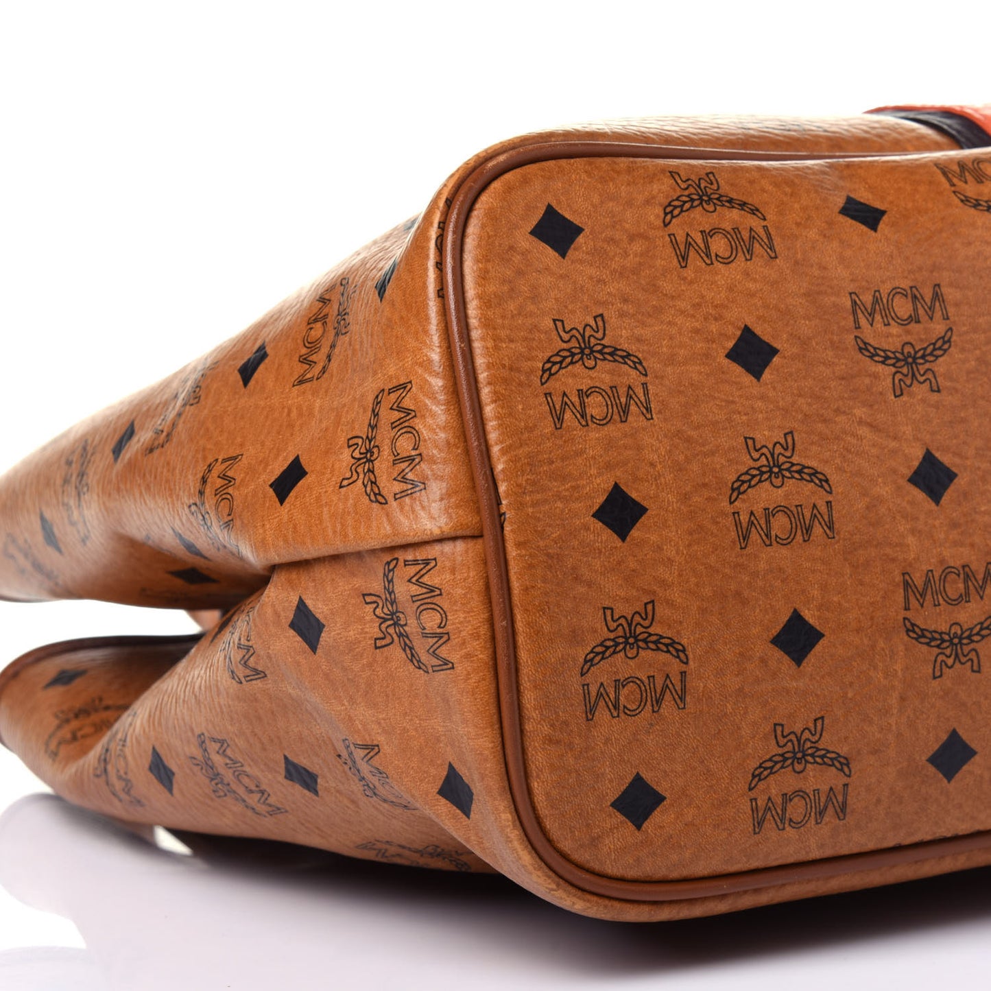 Visetos Crocodile Embossed Shopper Tote Cognac