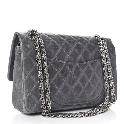 Chanel Aged Calfskin Quilted 50th Anniversary 2.55 Reissue 225 Flap Gris 3 of 12