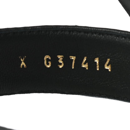 Chanel Lambskin Sequin Pearl CC Thong Sandals 38 Black 8 of 8