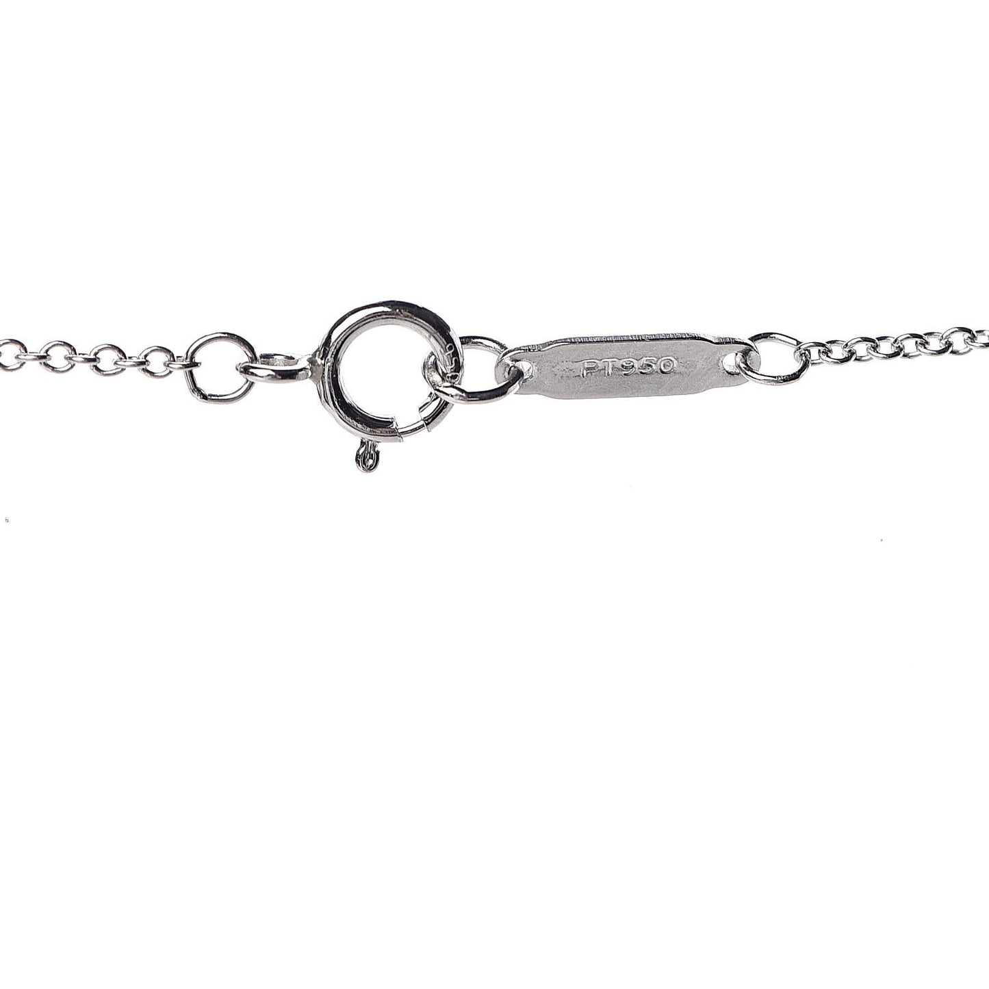 Platinum Diamond Round Lock Pendant Necklace
