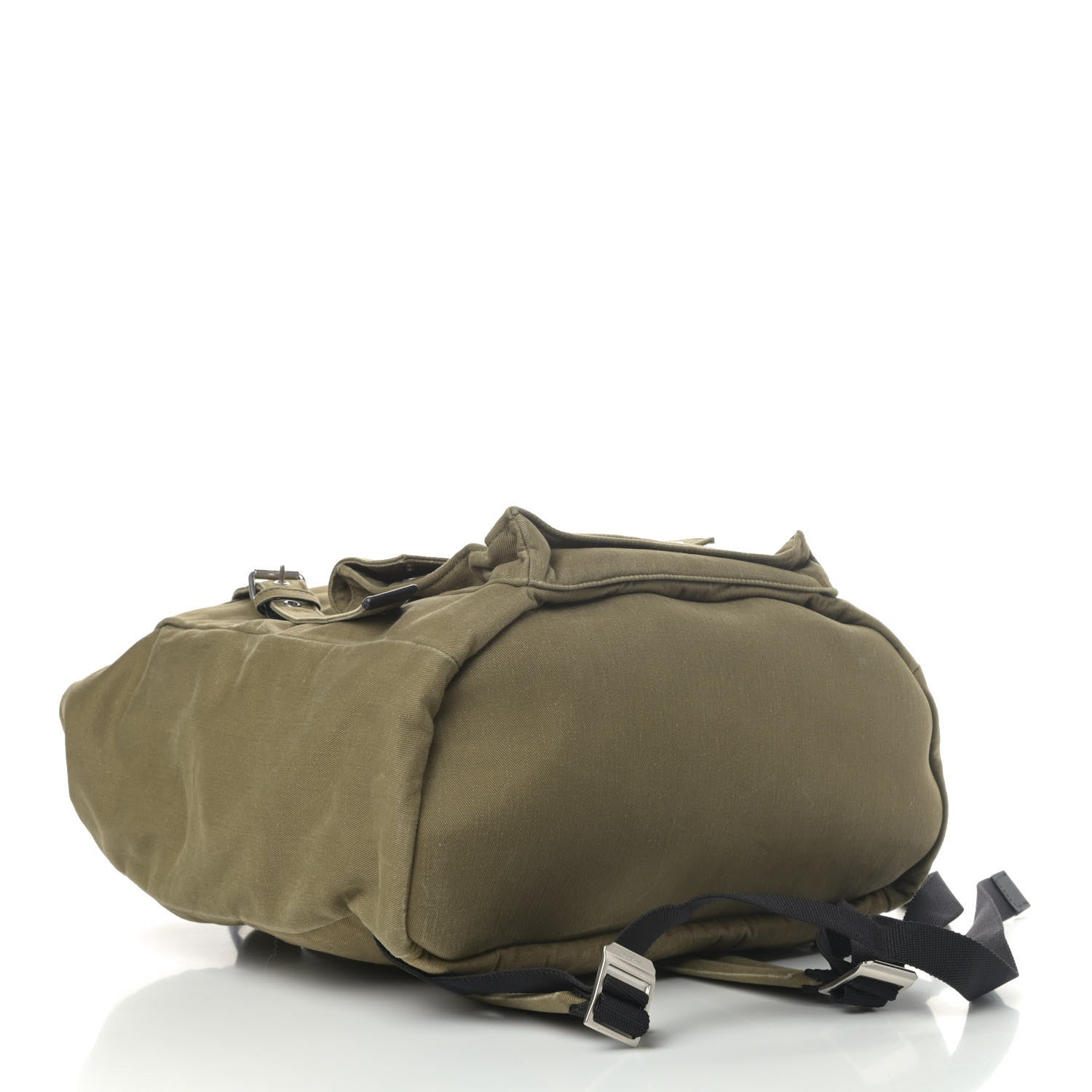 Saint Laurent Gabardine Noe Backpack Khaki 3 of 4