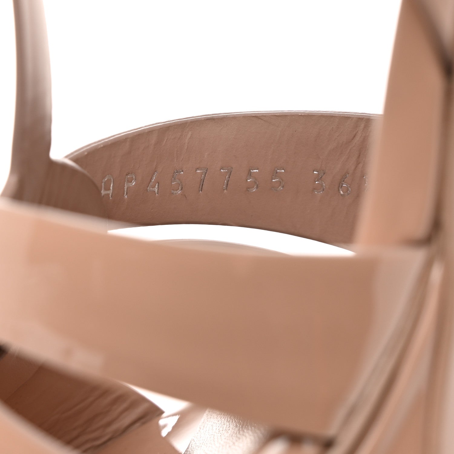 Saint Laurent Patent Tribute 75 Platform Sandals 36.5 Nude 7 of 9