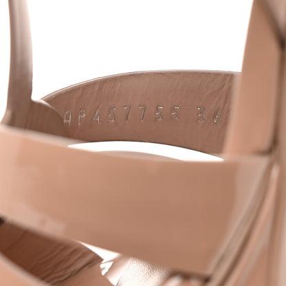Saint Laurent Patent Tribute 75 Platform Sandals 36.5 Nude 7 of 9