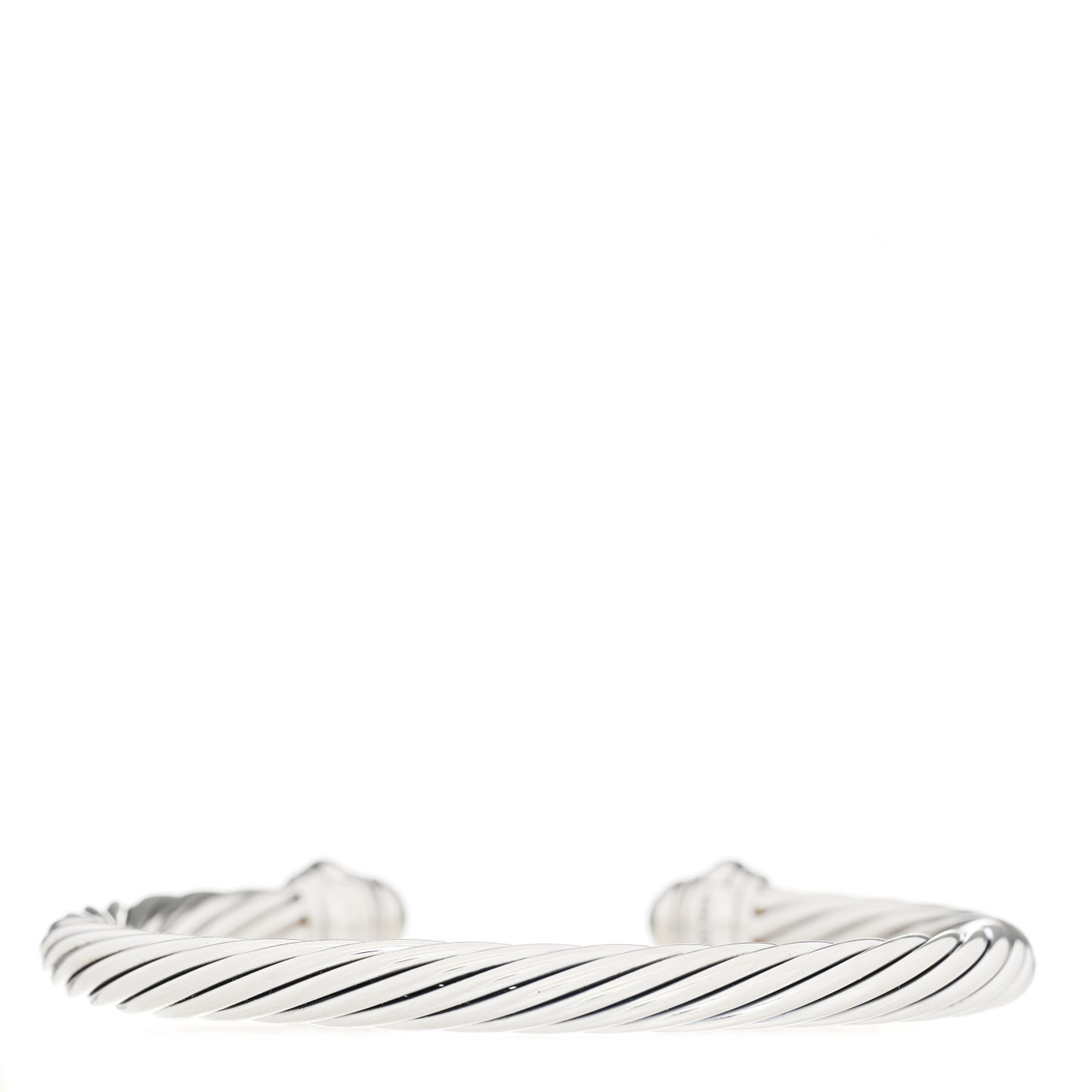 Sterling Silver Black Diamond 7mm Cable Classics Bracelet