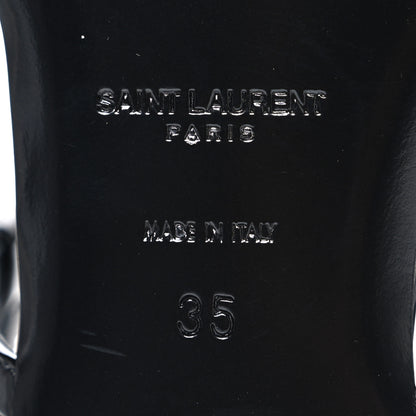 Saint Laurent Patent Calfskin Cassandra Monogram Sandals 35 Black 8 of 11