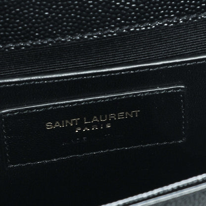 Saint Laurent Grain De Poudre Small Monogram Kate Satchel Black 6 of 6