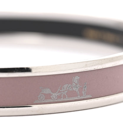 Hermes Enamel Printed Narrow Caleche Bracelet 65 Rose Dragee 6 of 7