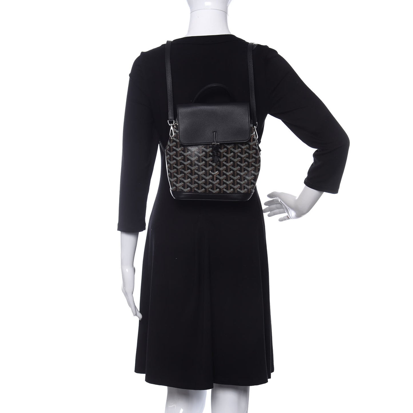 Goyardine Calfskin Mini Alpin Backpack Black