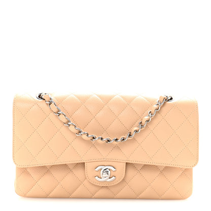 Chanel Caviar Quilted Medium Double Flap Beige 1 of 11