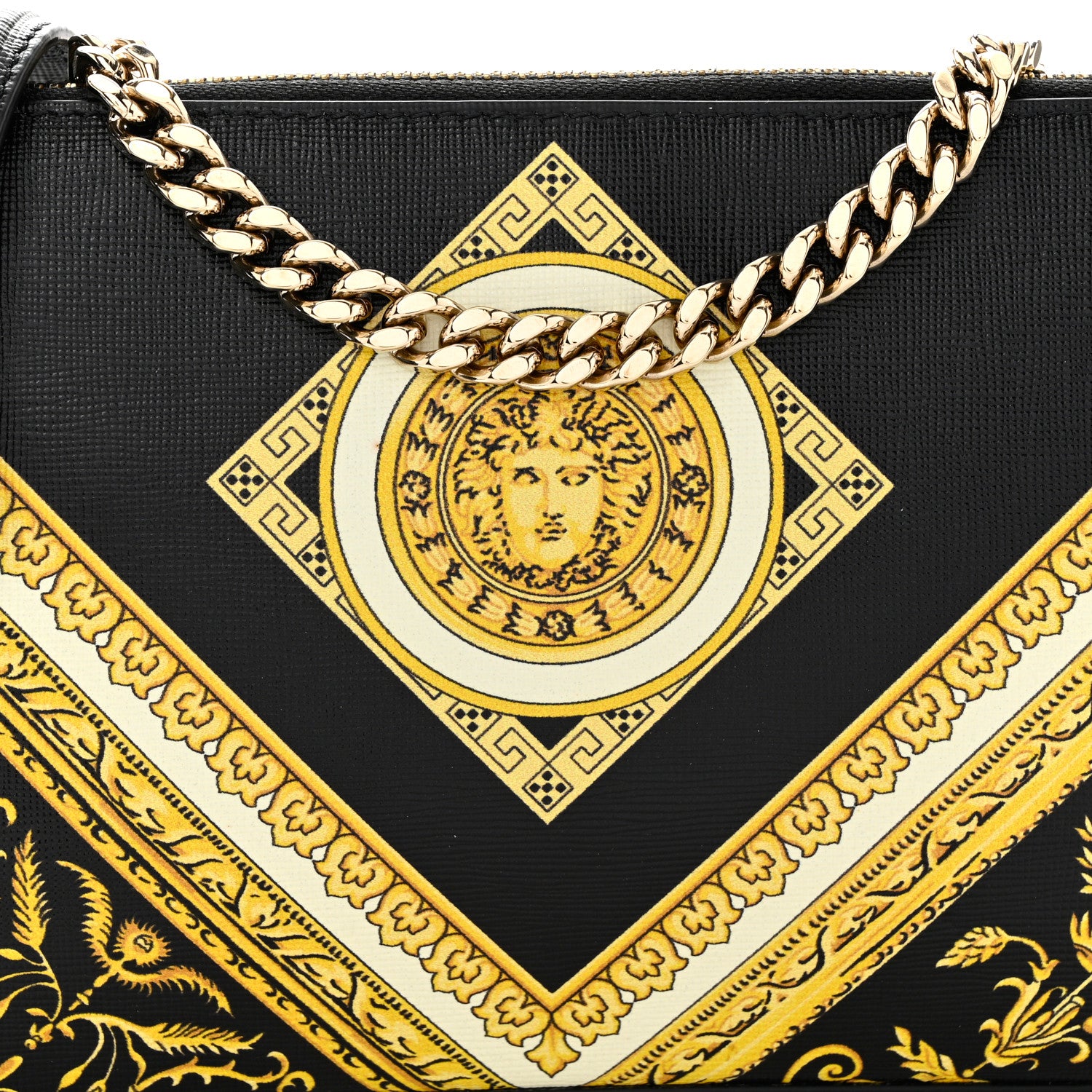 Versace Saffiano Baroque Print La Medusa Crossbody Black 7 of 9