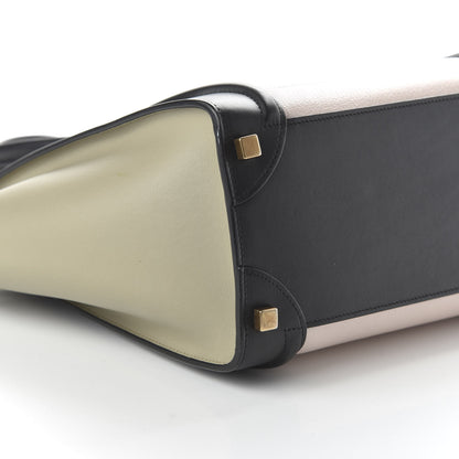Celine Goatskin Smooth Calfskin Micro Tri-Color Luggage Olive 6 of 9