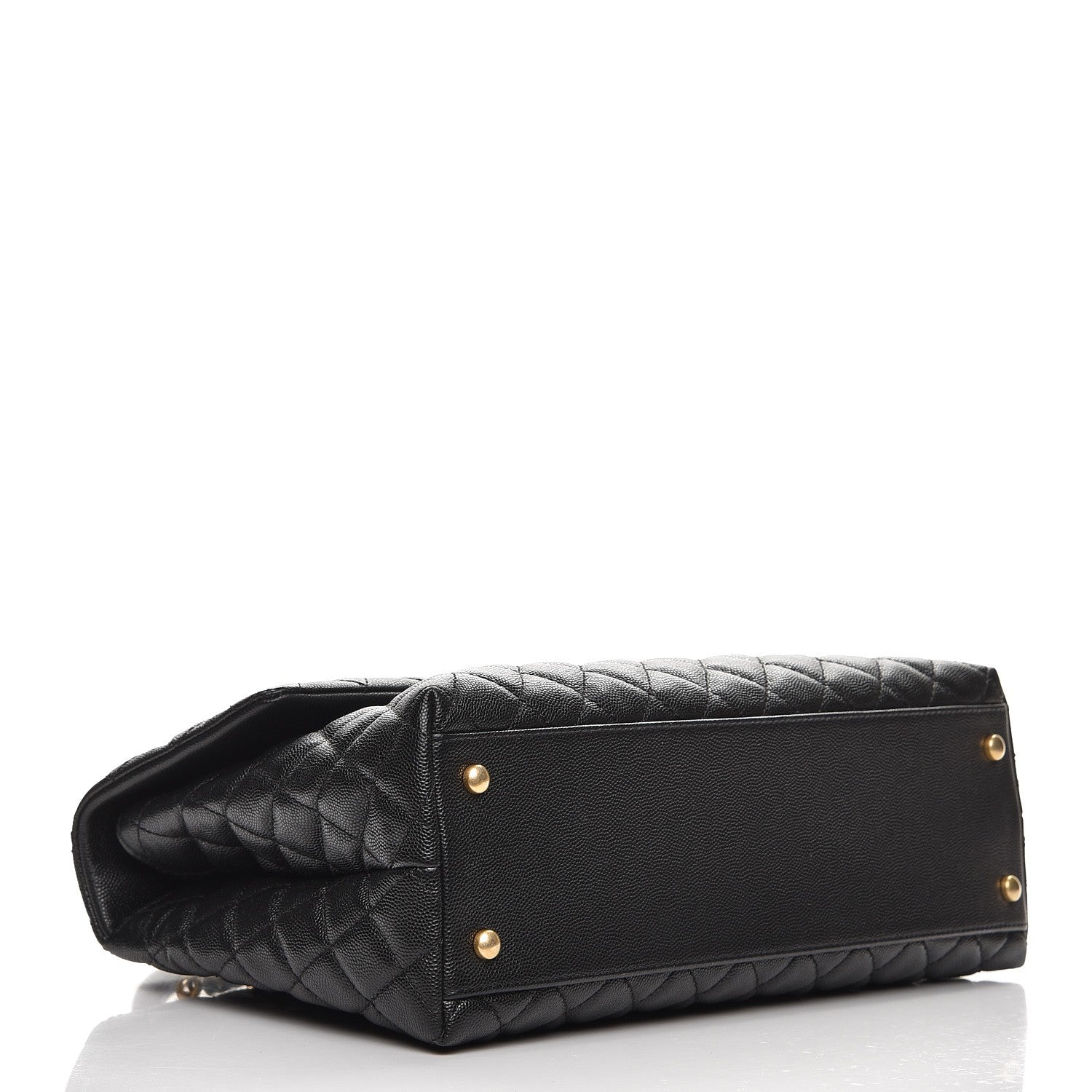Chanel Caviar Lizard Quilted Medium Coco Handle Flap Black 5 of 9