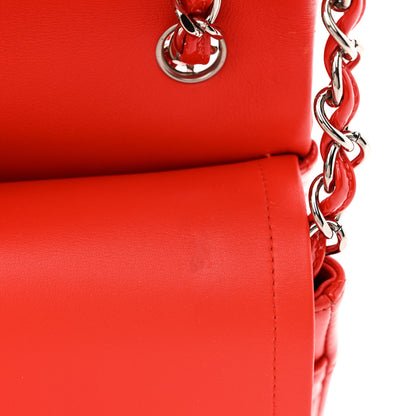 Chanel Patent Calfskin Quilted Jumbo Double Flap Red 13 of 14
