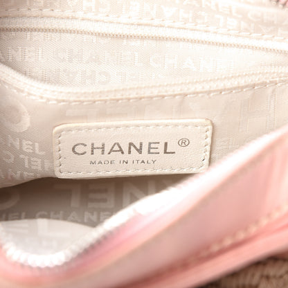 Chanel Canvas Woven Lambskin Lax Accordion Hobo Pink 6 of 10
