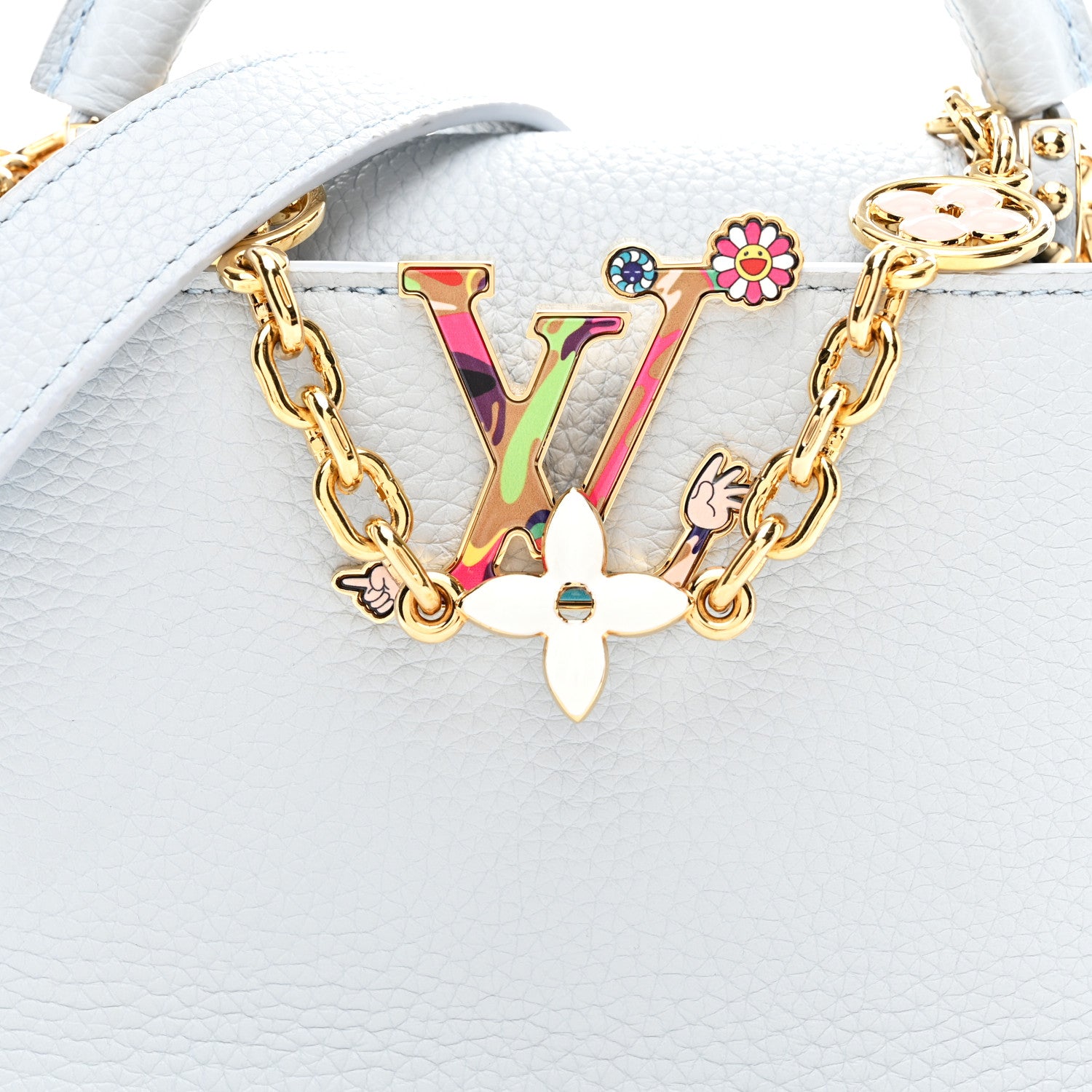 Louis Vuitton LV X TM Taurillon Capucines East West Mini Olympe Blue 7 of 9