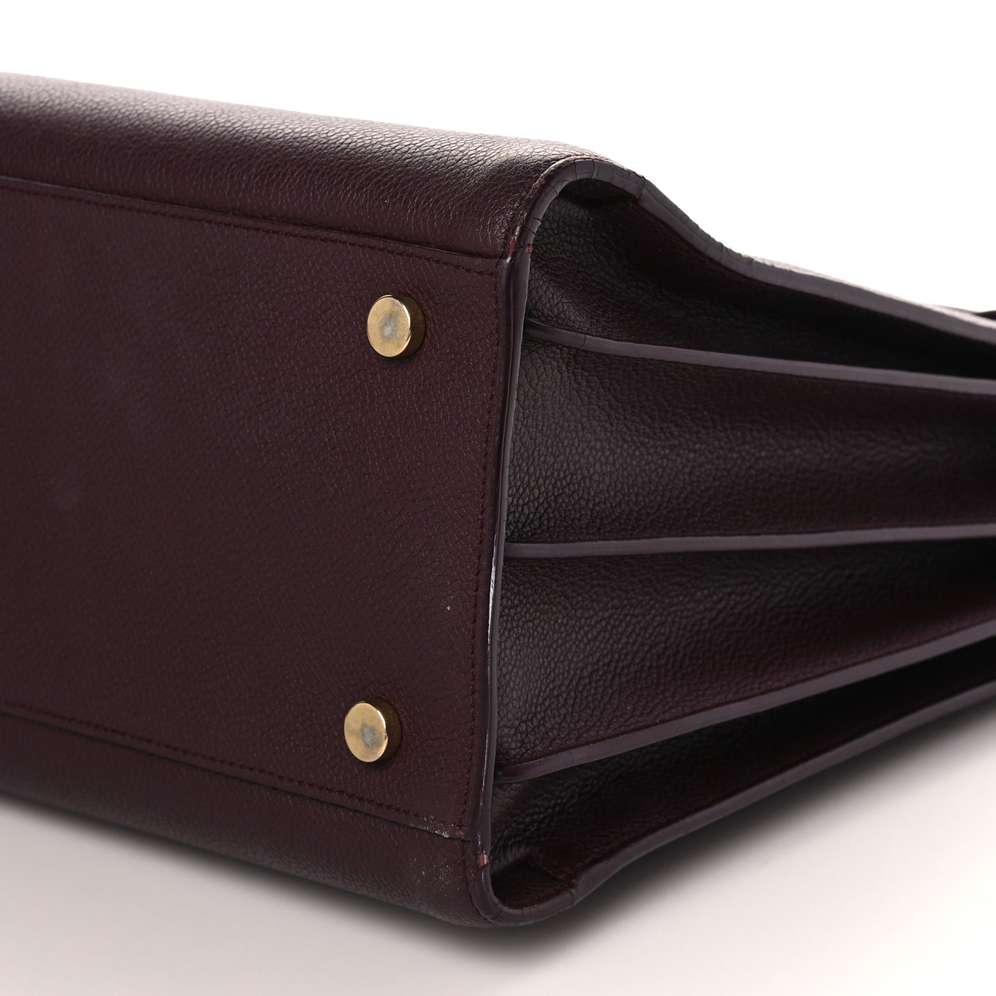 Grained Calfskin Small Classic Sac De Jour Bordeaux