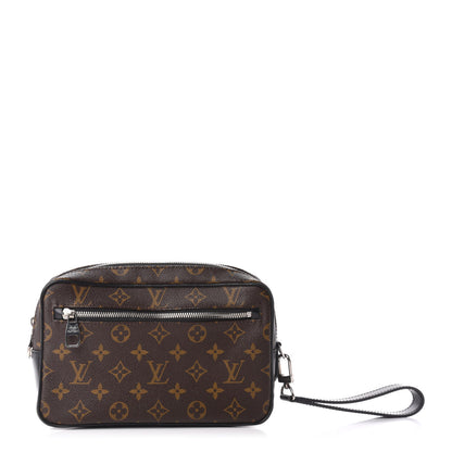 Louis Vuitton Monogram Macassar Kasai Clutch Black 1 of 8
