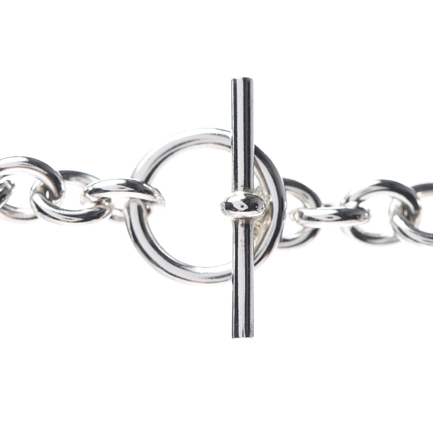 Hermes Sterling Silver Chaine d'Ancre Enchainee Collar Necklace 3 of 4