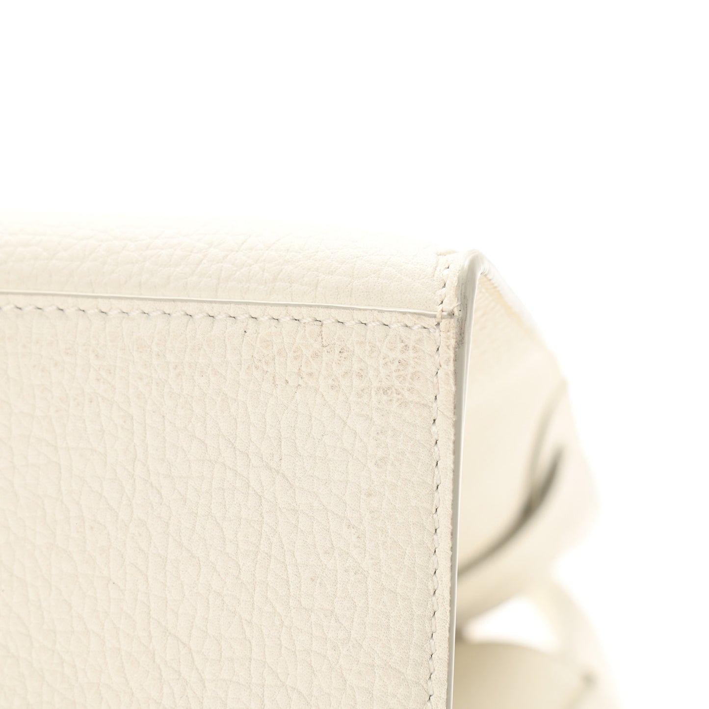Supple Grained Calfskin Nano Big Bag White