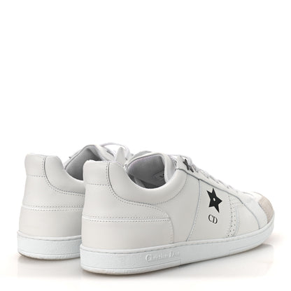 Christian Dior Calfskin Suede Dior Star Low Top Sneakers 41 White Black 5 of 14