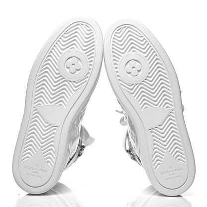 Louis Vuitton Metallic Calfskin Embossed Monogram Boombox Sneakers 39 White Silver 5 of 7