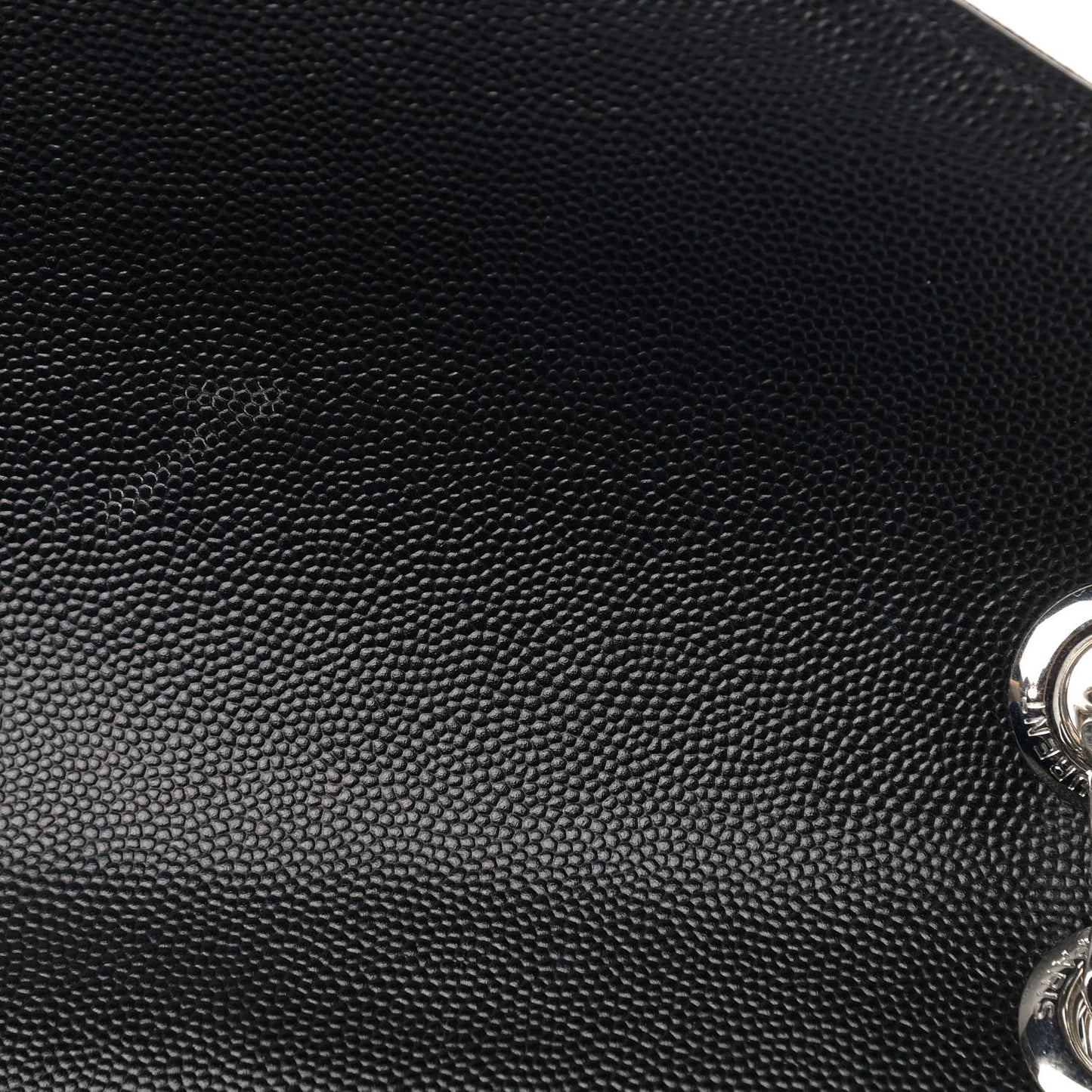 Grain De Poudre Matelasse Chevron Large Monogram Satchel Black