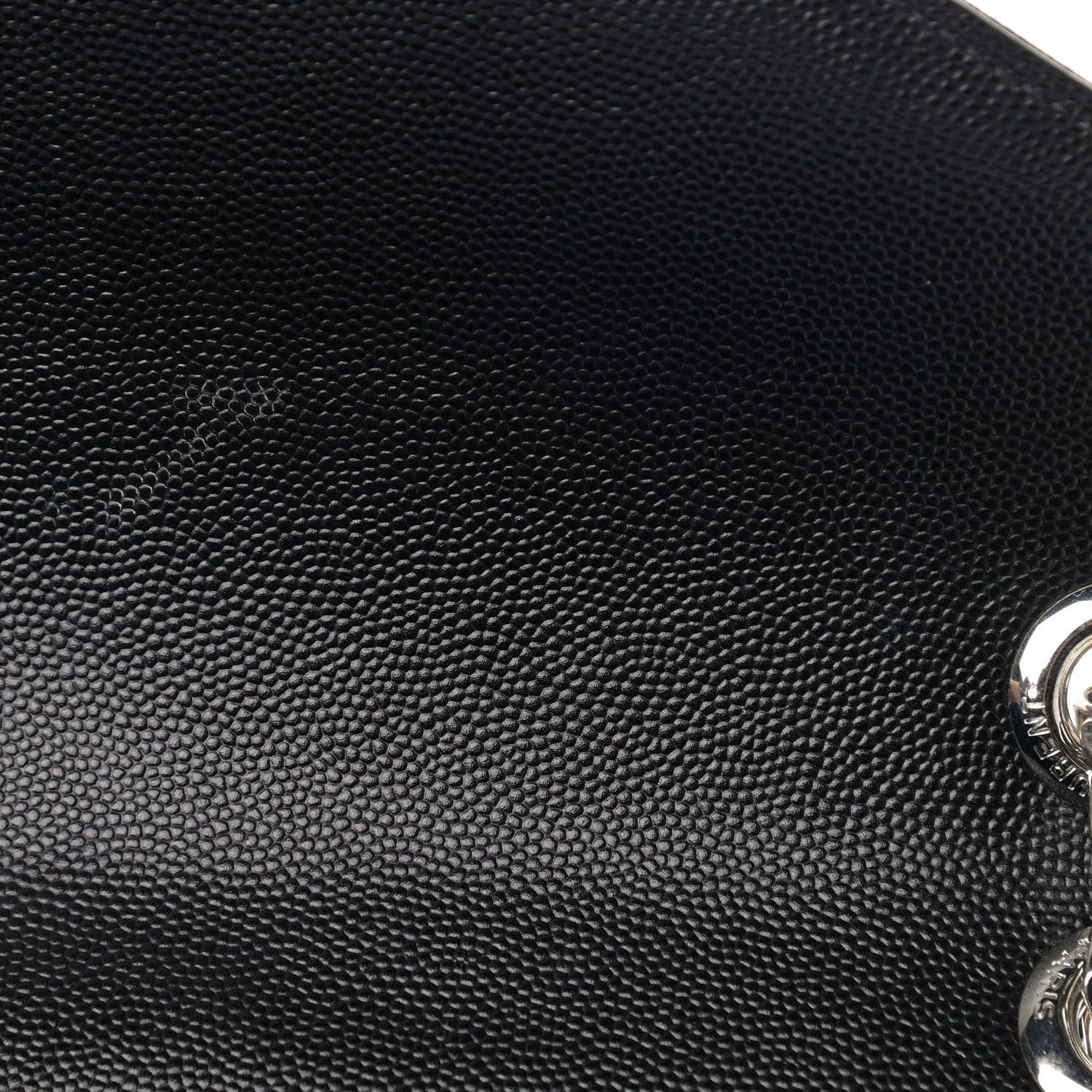 Saint Laurent Grain De Poudre Matelasse Chevron Large Monogram Satchel Black 11 of 11
