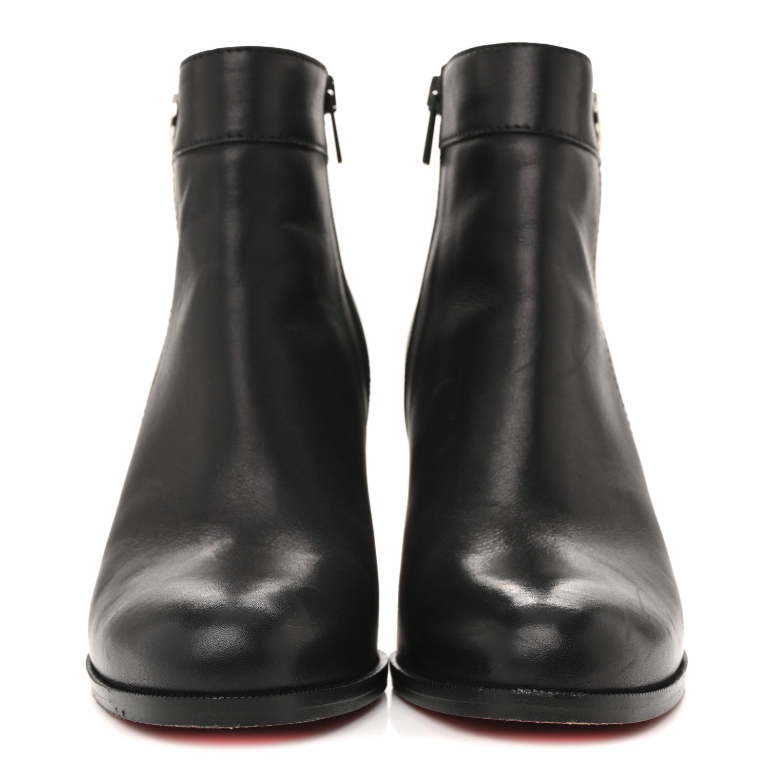 Christian Louboutin Calfskin Janis 85 Booties 38.5 Black 3 of 10