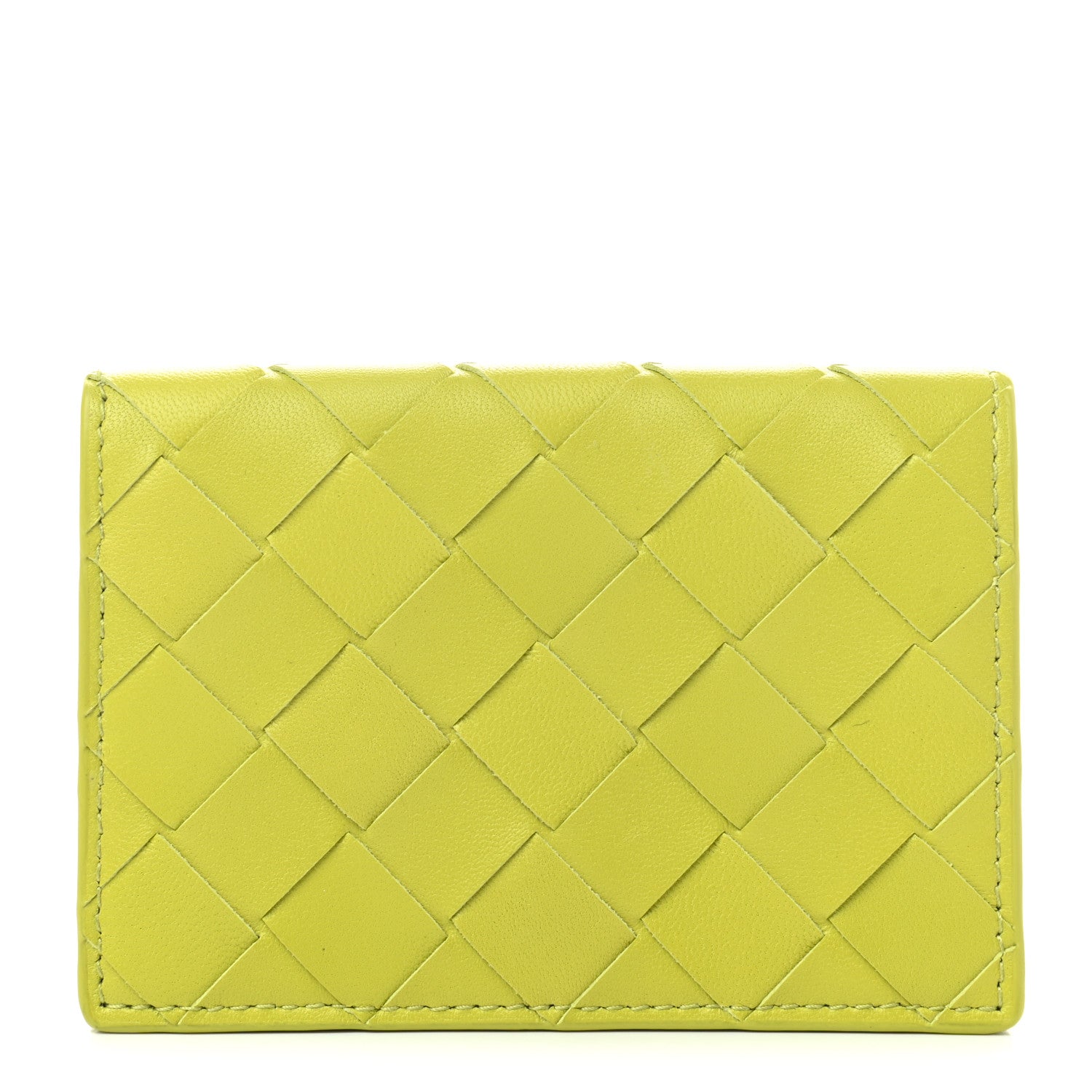 Bottega Veneta Nappa Intrecciato Card Holder Kiwi 1 of 6