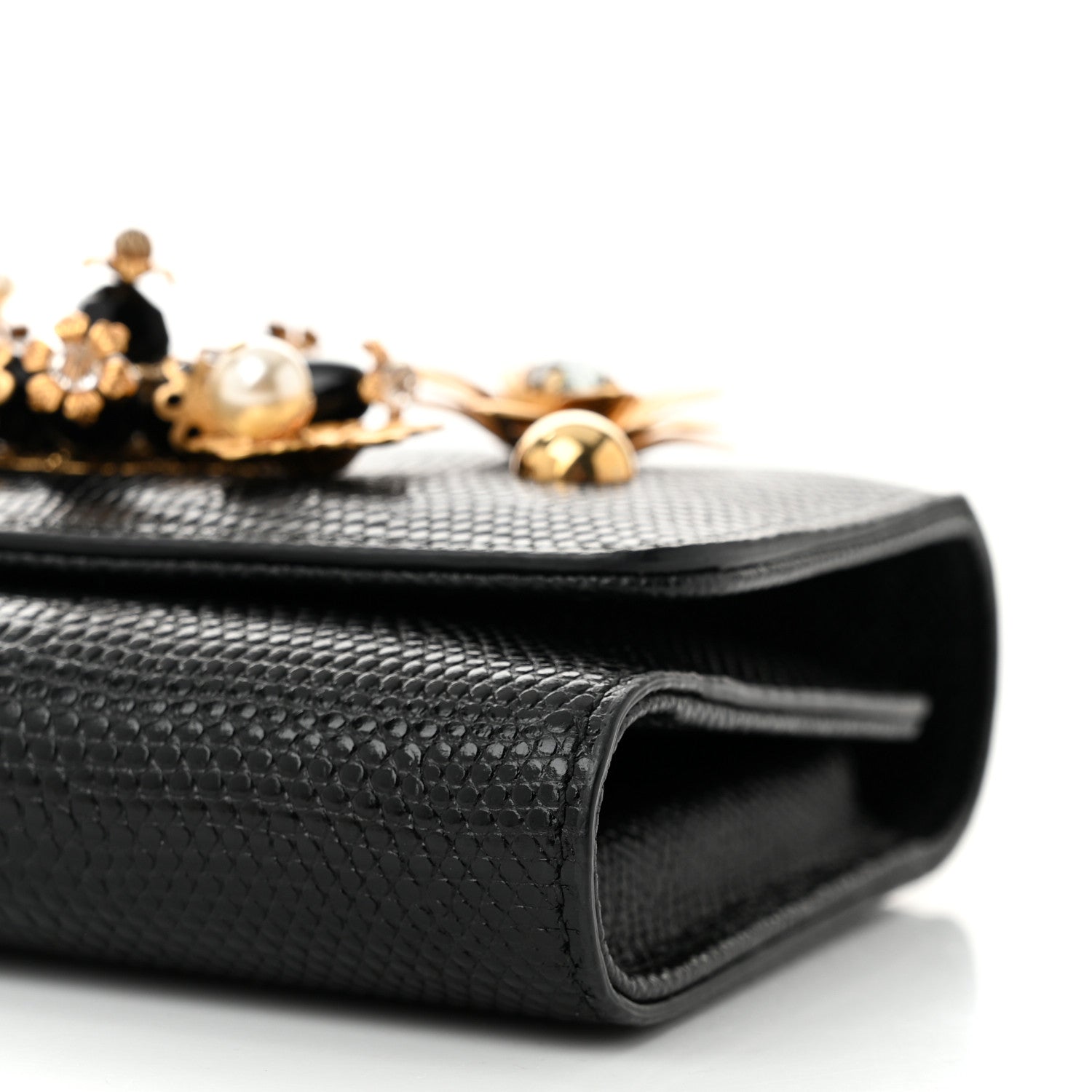 Dolce & Gabbana Stampa Iguana Mini Miss Sicily Chain Phone Case