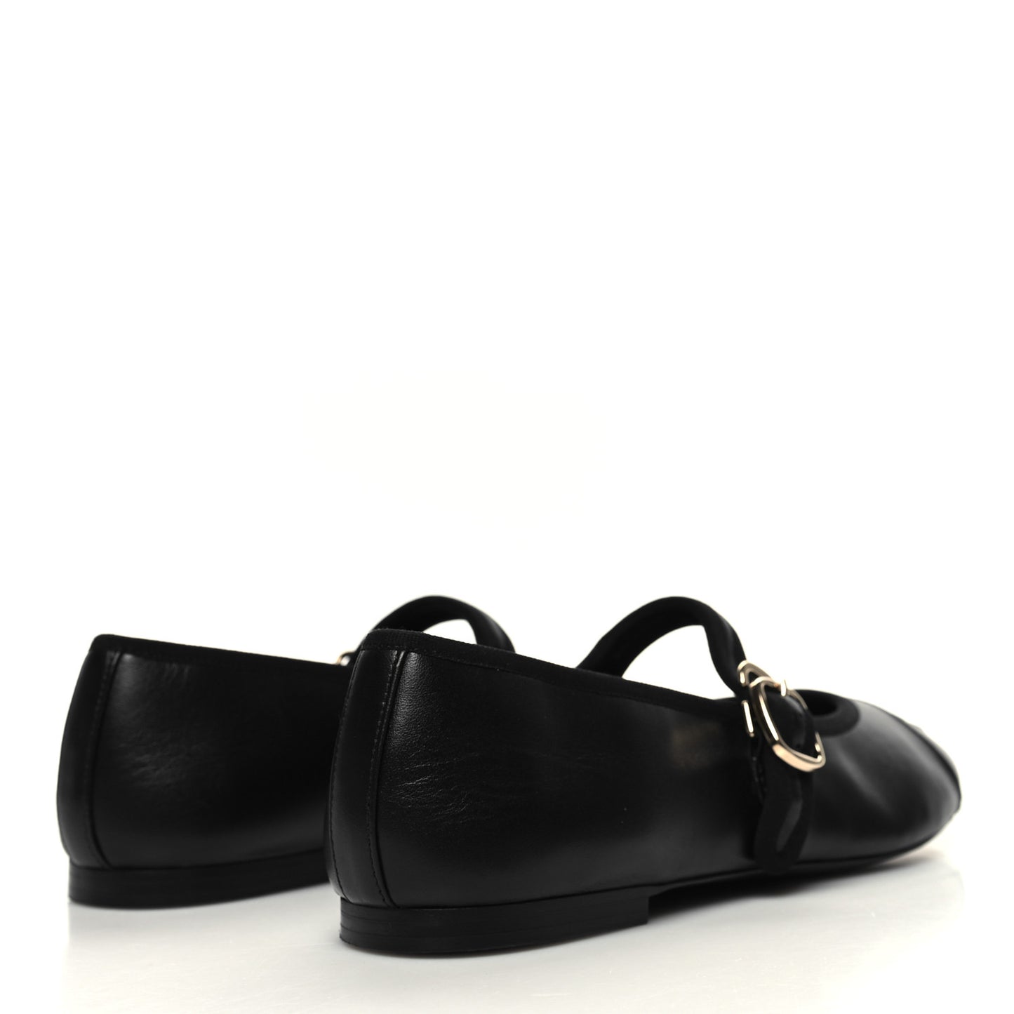 Lambskin Mary Jane Flats 38 Black