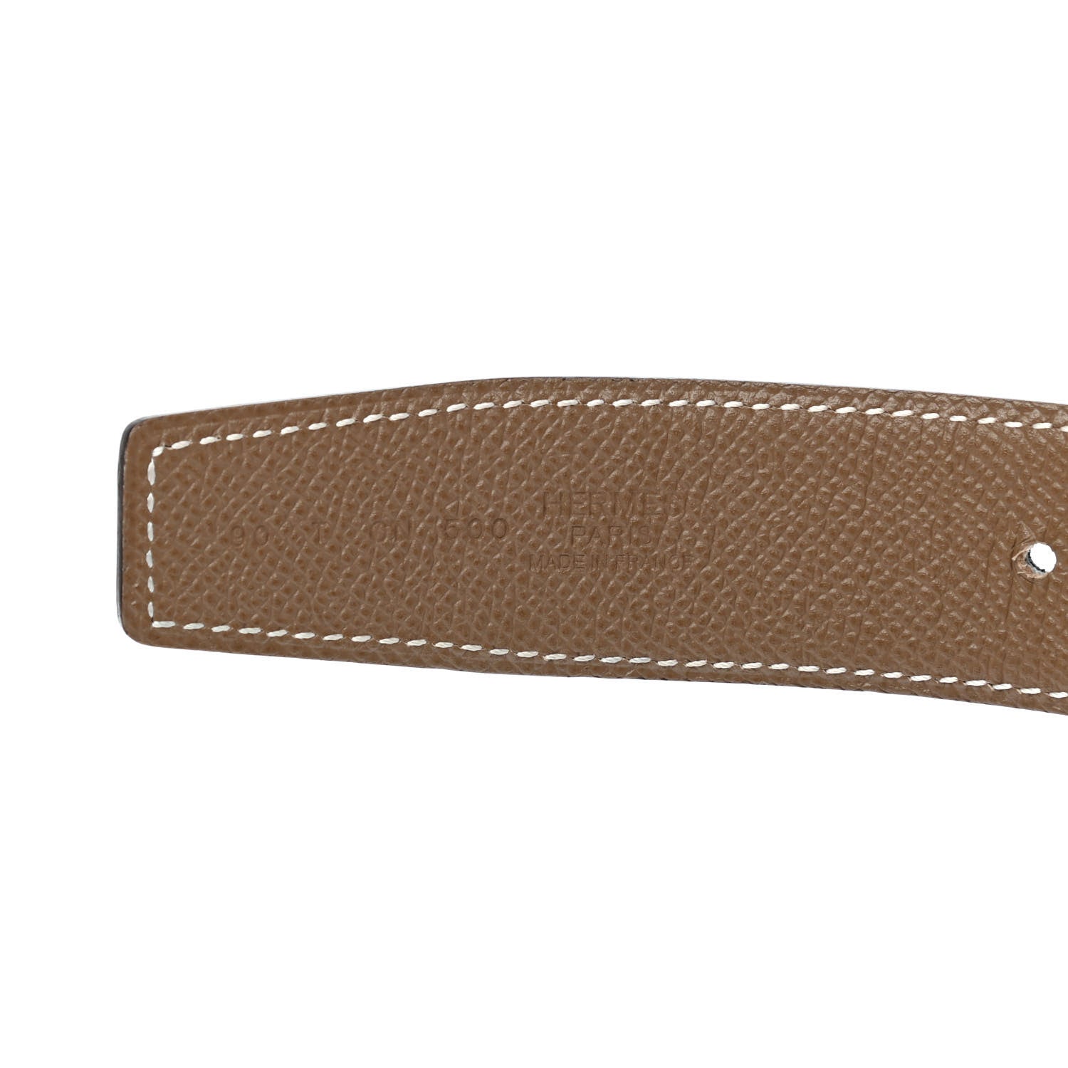 Hermes Box Epsom 32mm Belt Strap 90 Black Etoupe 3 of 4