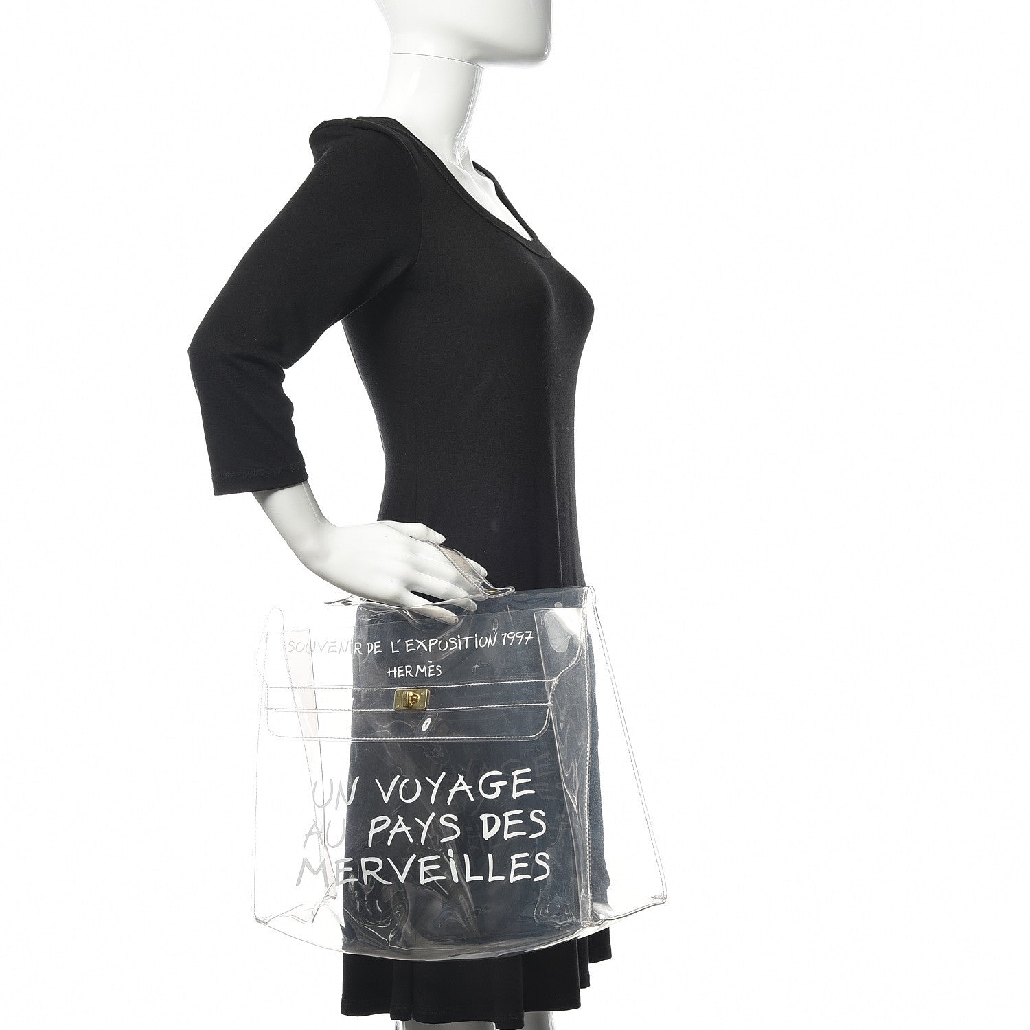 Hermes Vinyl Souvenir De L'Exposition Kelly Transparent 2 of 9