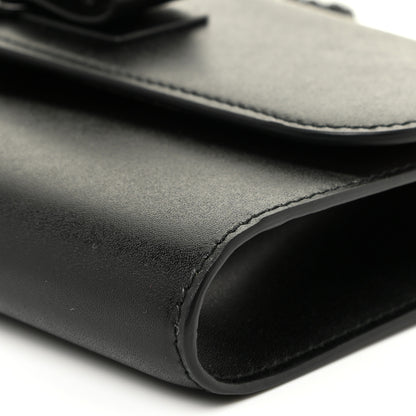 Salvatore Ferragamo Calfskin Vara Rainbow Wallet On Chain Black 9 of 12